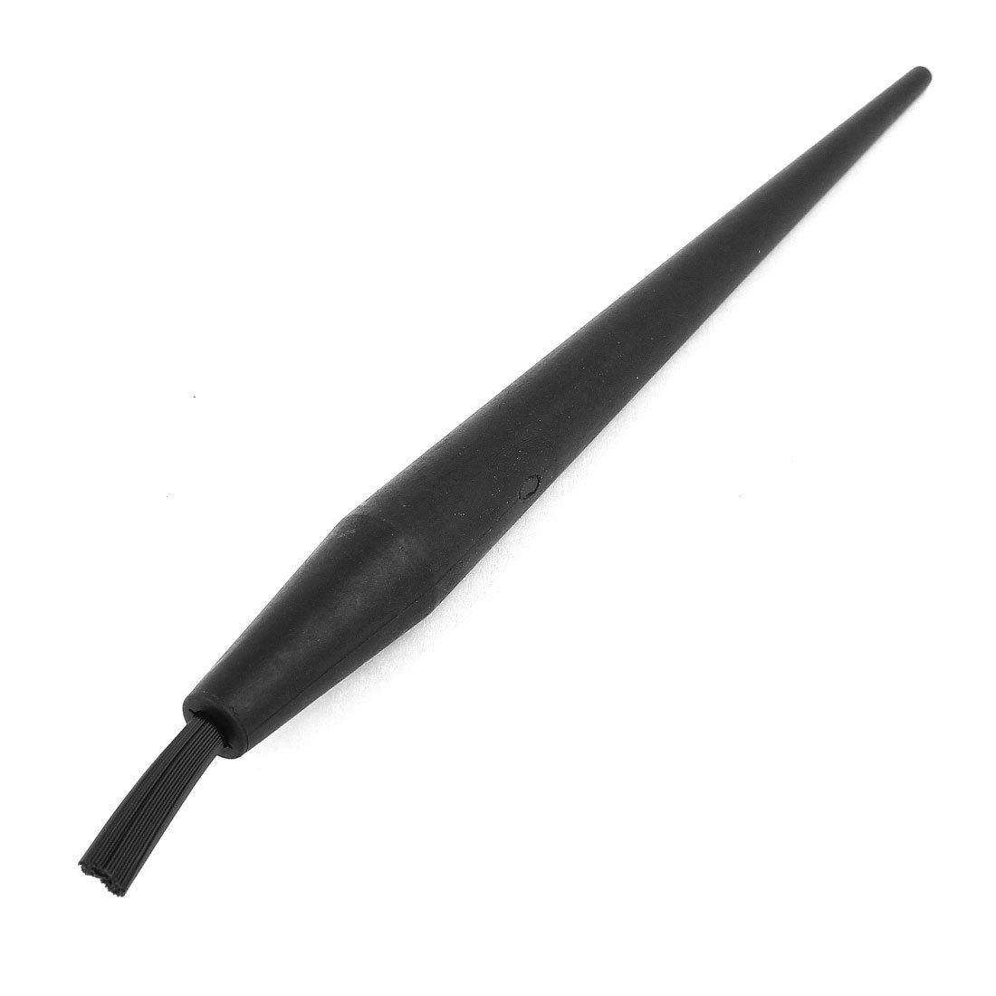 Black Plastic Handle Round Designed Shaft Anti Static Brush 142mm Long