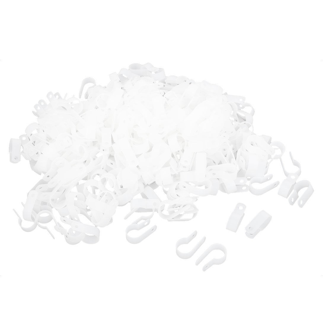 1000 Pcs Replacement White Plastic R Clip Clamp for 16mm Wire Hose Tube