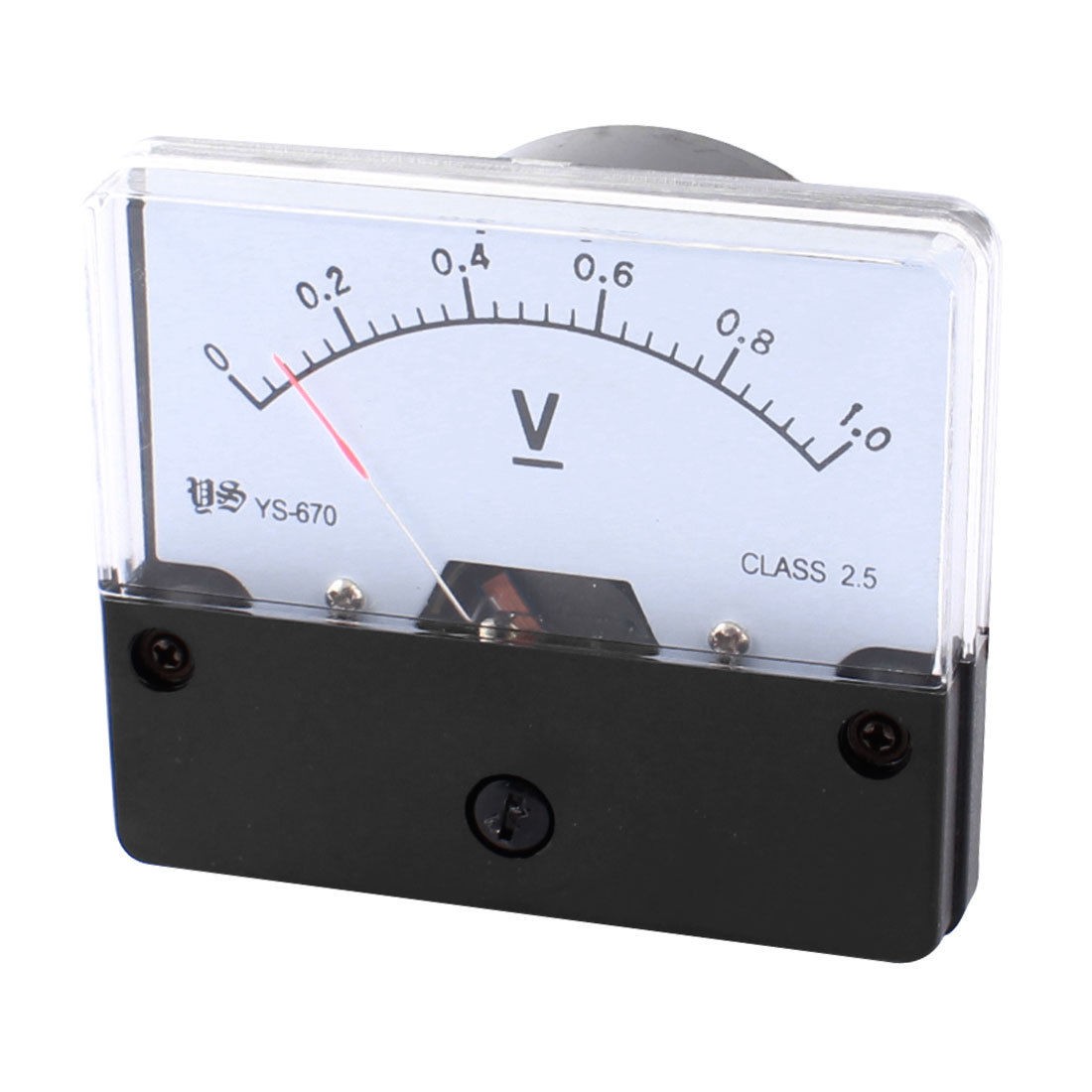DC 0-1V Class 2.5 Panel Mount Analog Voltmeter Voltage Measurement Tool