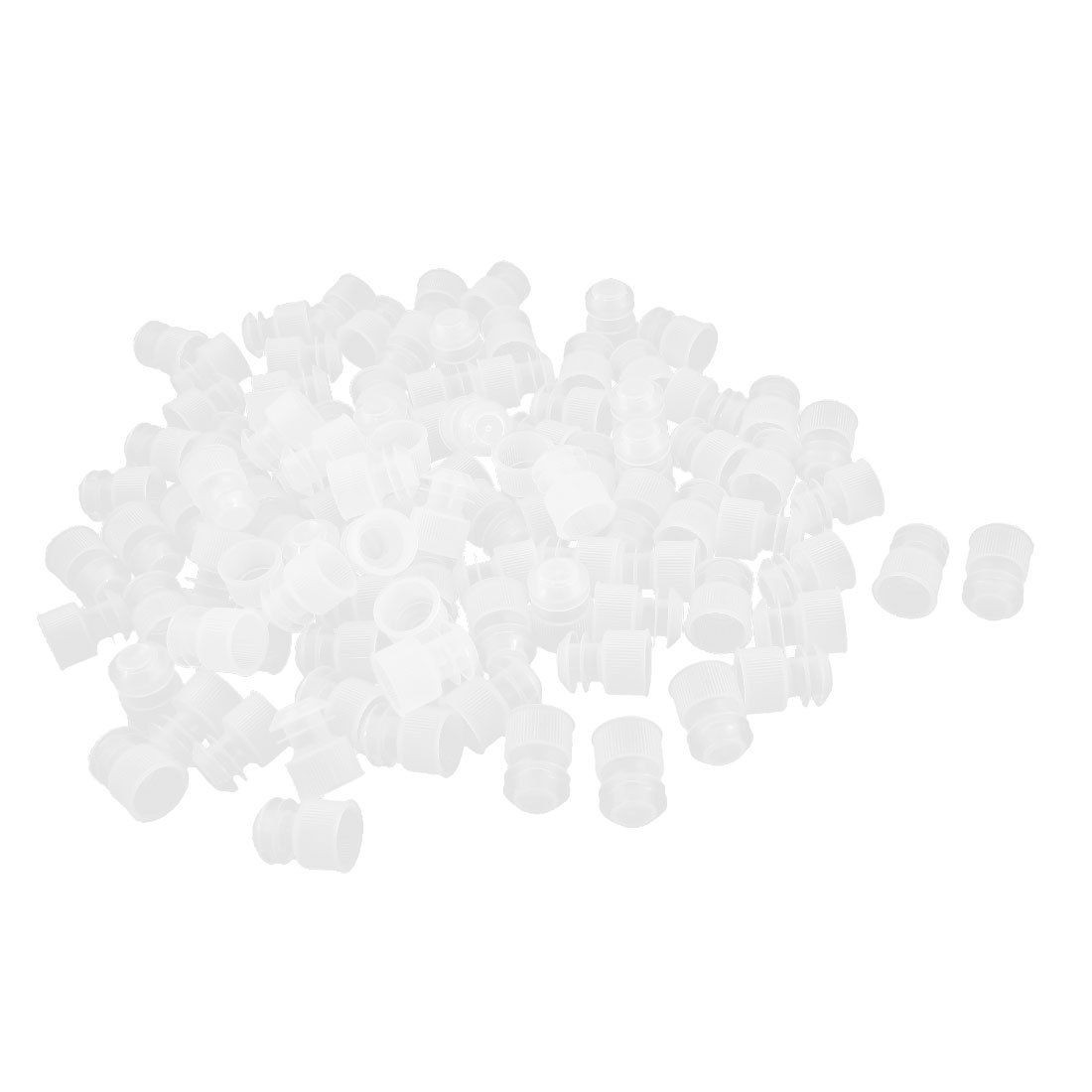 100pcs Clear Plastic Flange Type Stopper for 15mm Diameter Test Tube