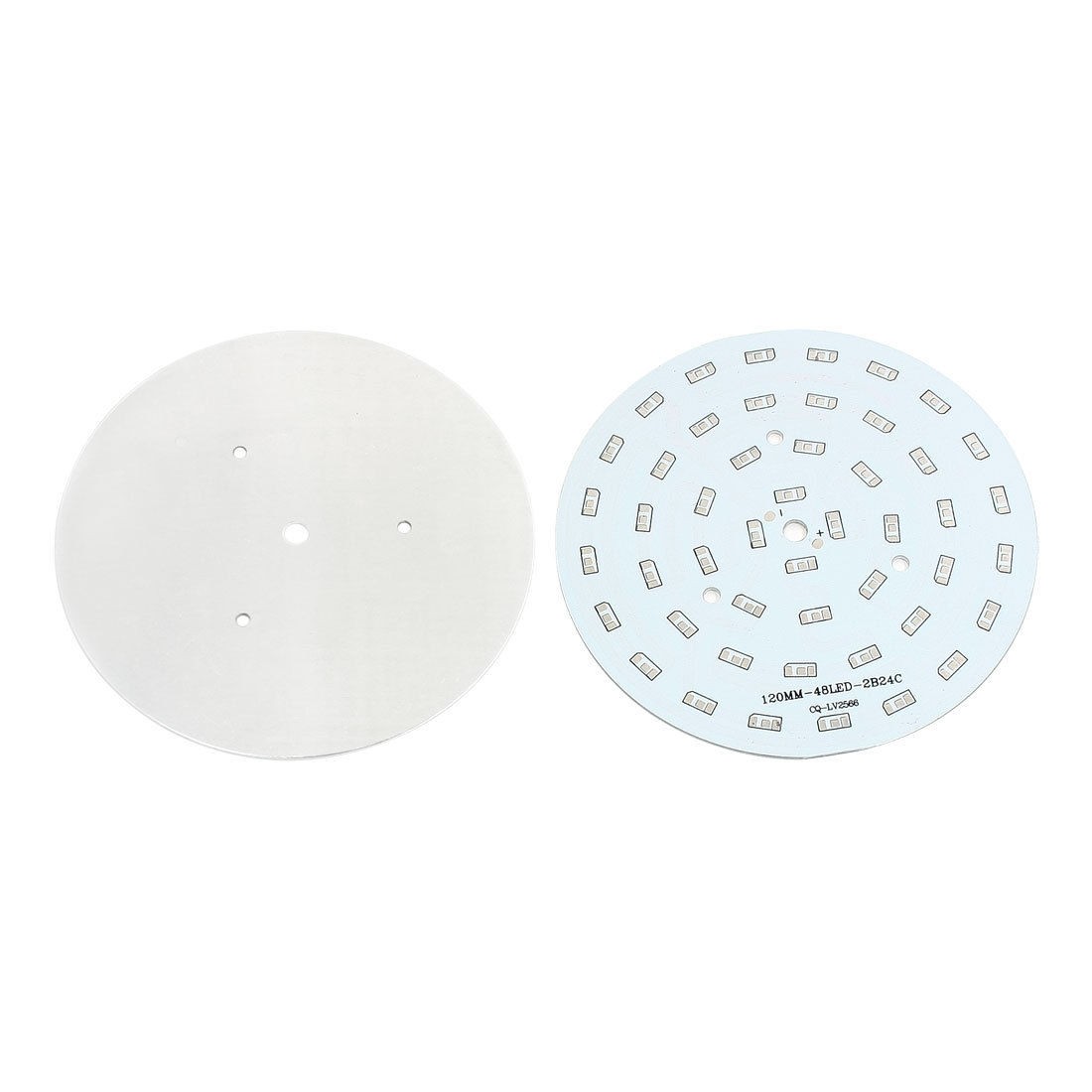 2Pcs 120mm Circle Aluminum Circuit Board for 48 x 1/2W 5630/5730 SMD LED