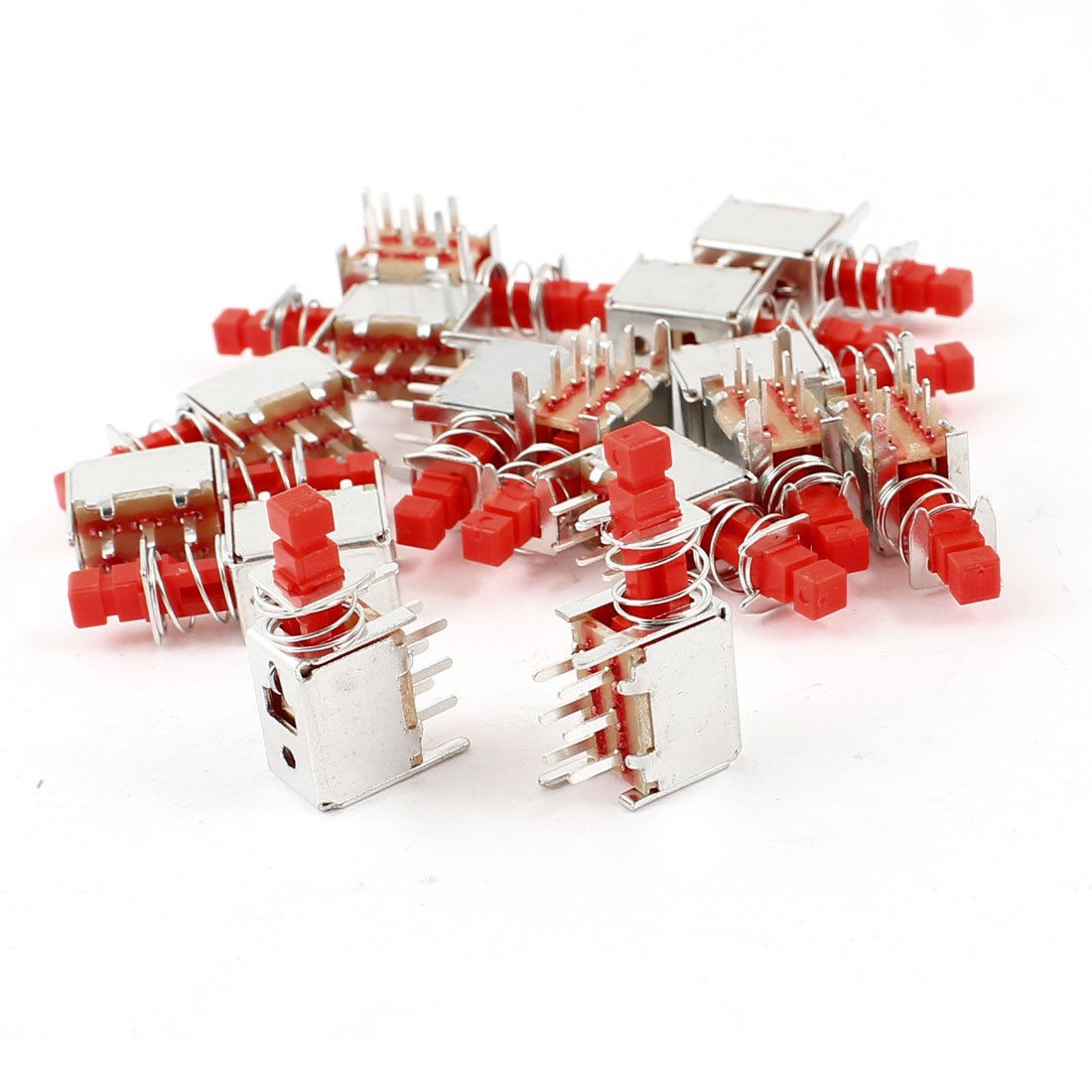 15Pcs 6 Pin 2mm Pitch Self-Locking DPDT Mini Micro Push Button Switch