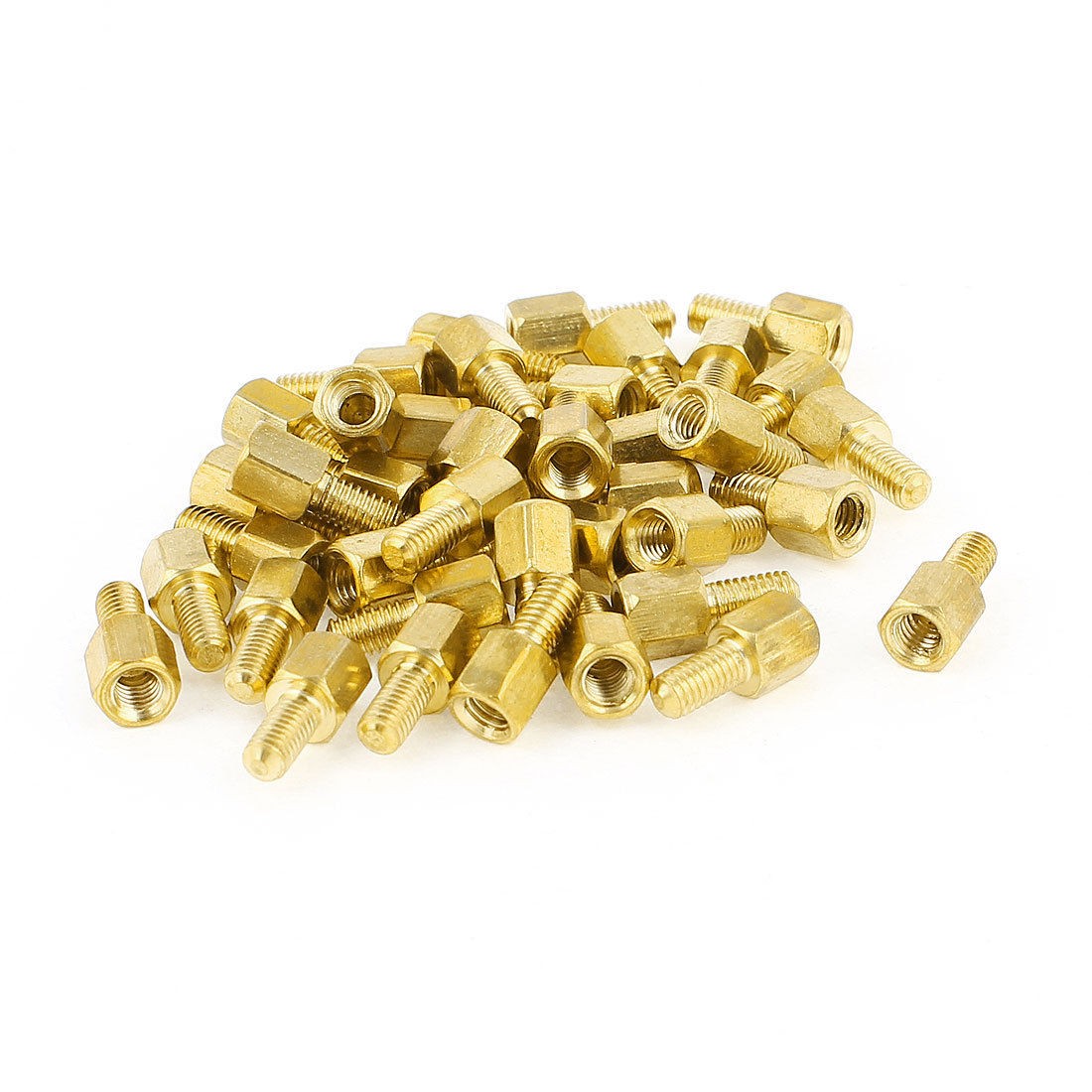 39Pcs M3x6mm Machine Boards Hexagonal Threaded Spacer Gold Tone