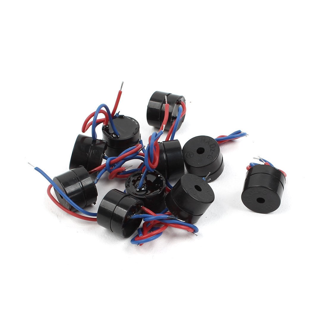 10Pcs DC12V Wire Leads Plastic Active Electronic Alarm Buzzer Black