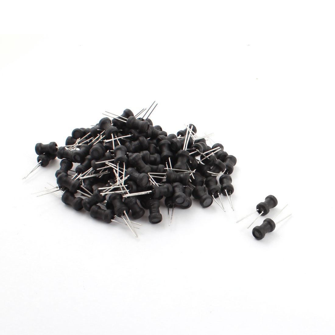 100 Pcs 560UH 300mA 10% 7x11mm Radial Leaded Ferrite Core Inductors Black