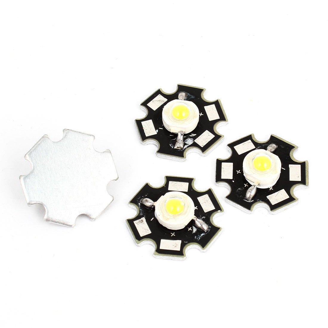 1W 6000-6500K White Light LED Lamp Bead Emitter 120-130LM w Star Base 4pcs