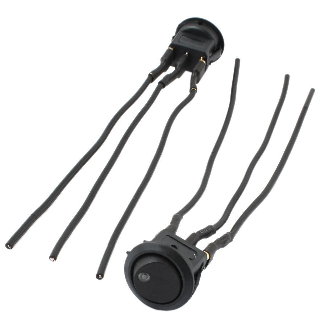 DC 20A 12V White LED Lamp SPST 2 Position On/Off Control Rocker Switch 2pcs