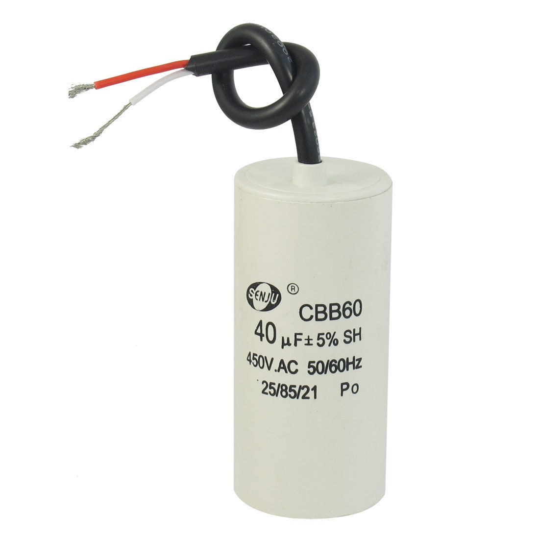 CBB60 AC 450V 40uF Cylinder Shaped Non Polar Motor Capacitor