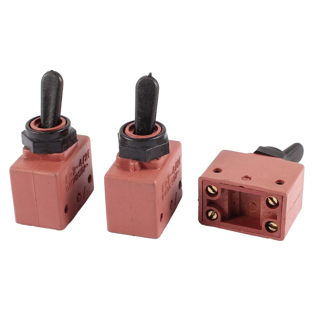 3Pcs Electric FD2-4/2F AC 250V 6A DPST Normal Open ON/OFF Toggle Switch