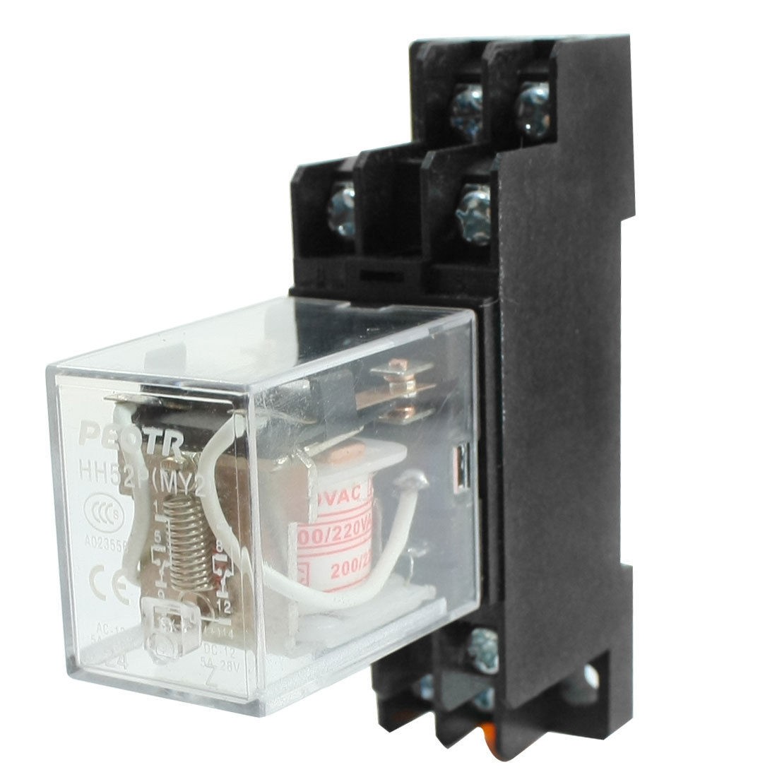 HH52P-MY2 AC 200V/220V Coil 8 Pin DPDT Power Relay with Plug-in Terminal Socket