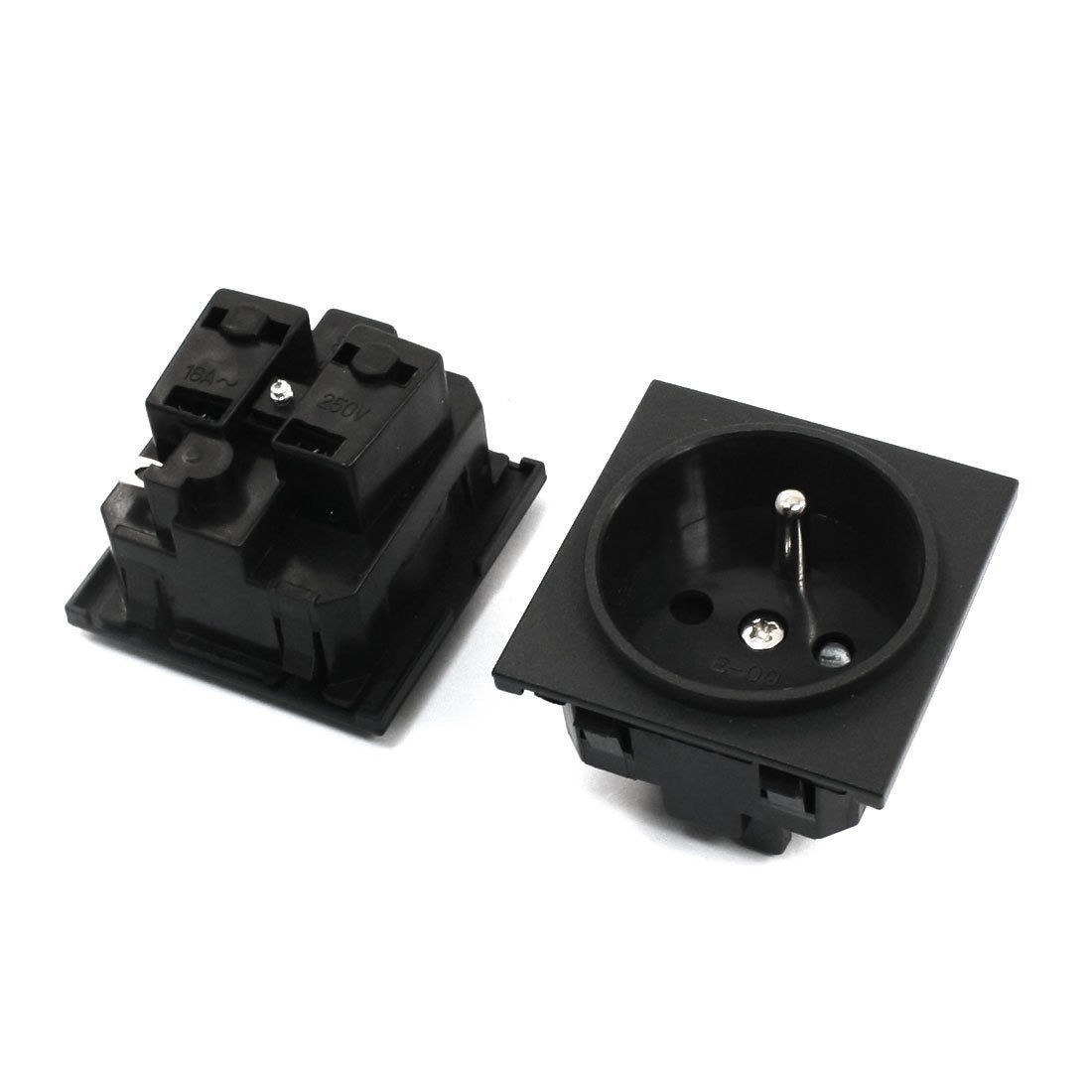 2pcs AC 250V French Type Schuko European Socket Adapter Connector