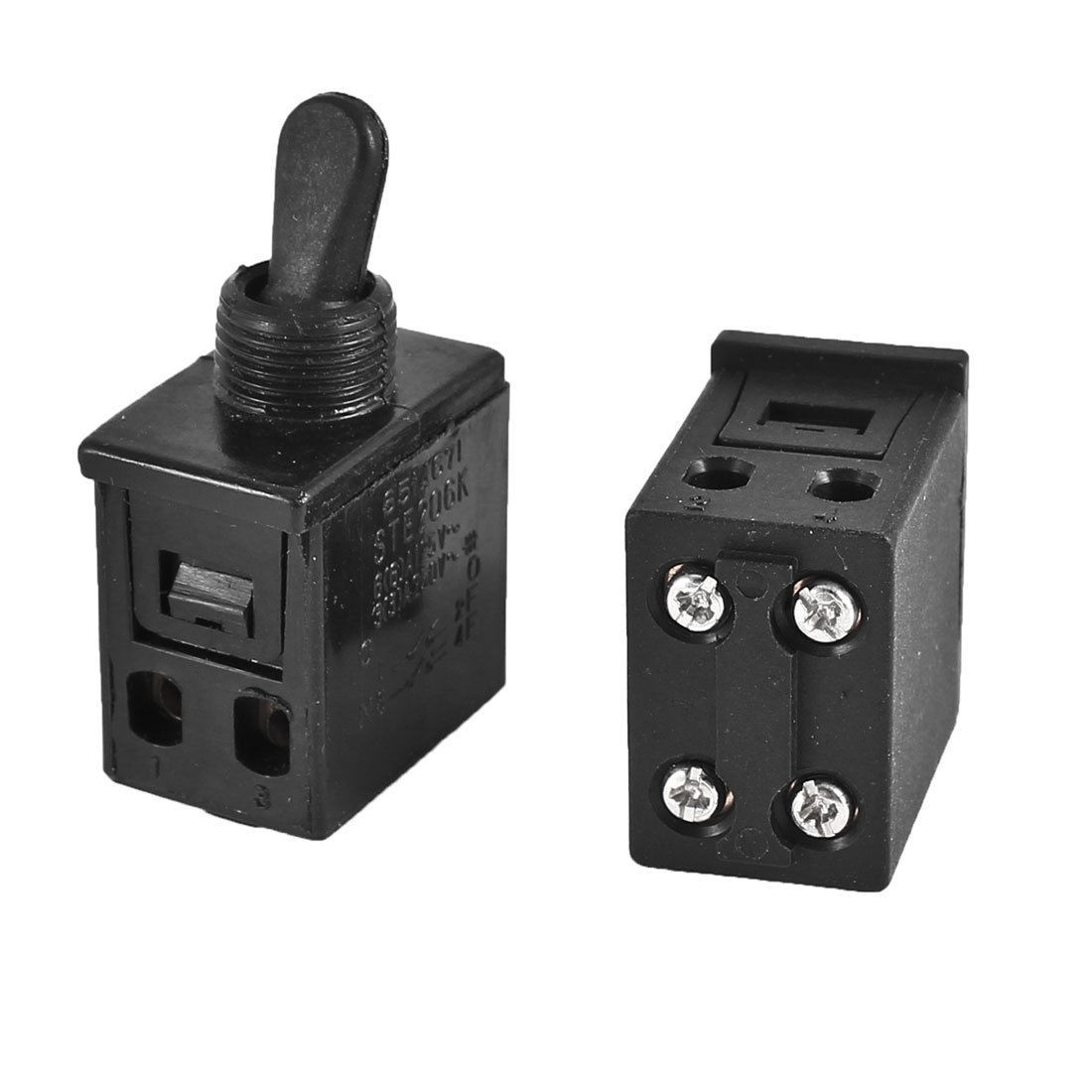 2 Pcs FB3-8/2F-23 AC 250V 5A 5E4 4 Contact DPST NO ON/OFF Toggle Switch