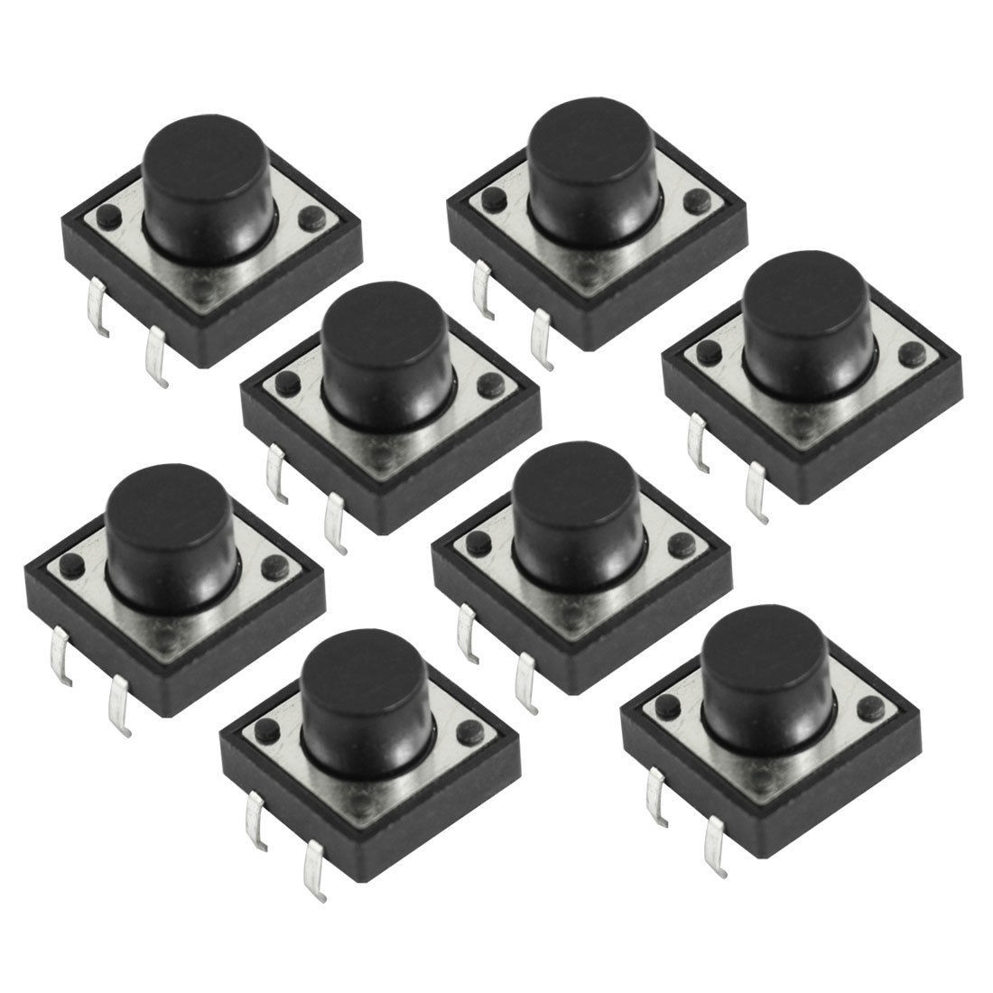 10pcs 12x12x8mm Momentary Tactile Tact Push Button Switch 4 Pin DIP Through-Hole