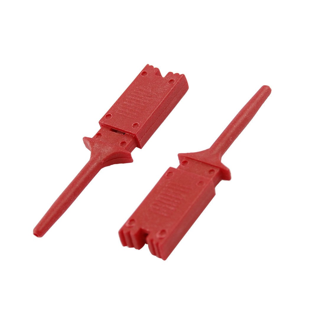 10 x Spring Loaded SMD IC Test Hook Clip Red for Multimeter Probe Cable