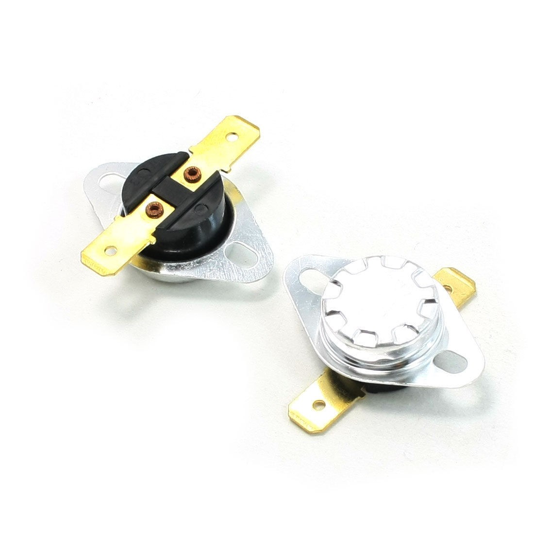 Pair 55 Celsius N/C Soldering Type Temperature Control Switch 10A AC 250V