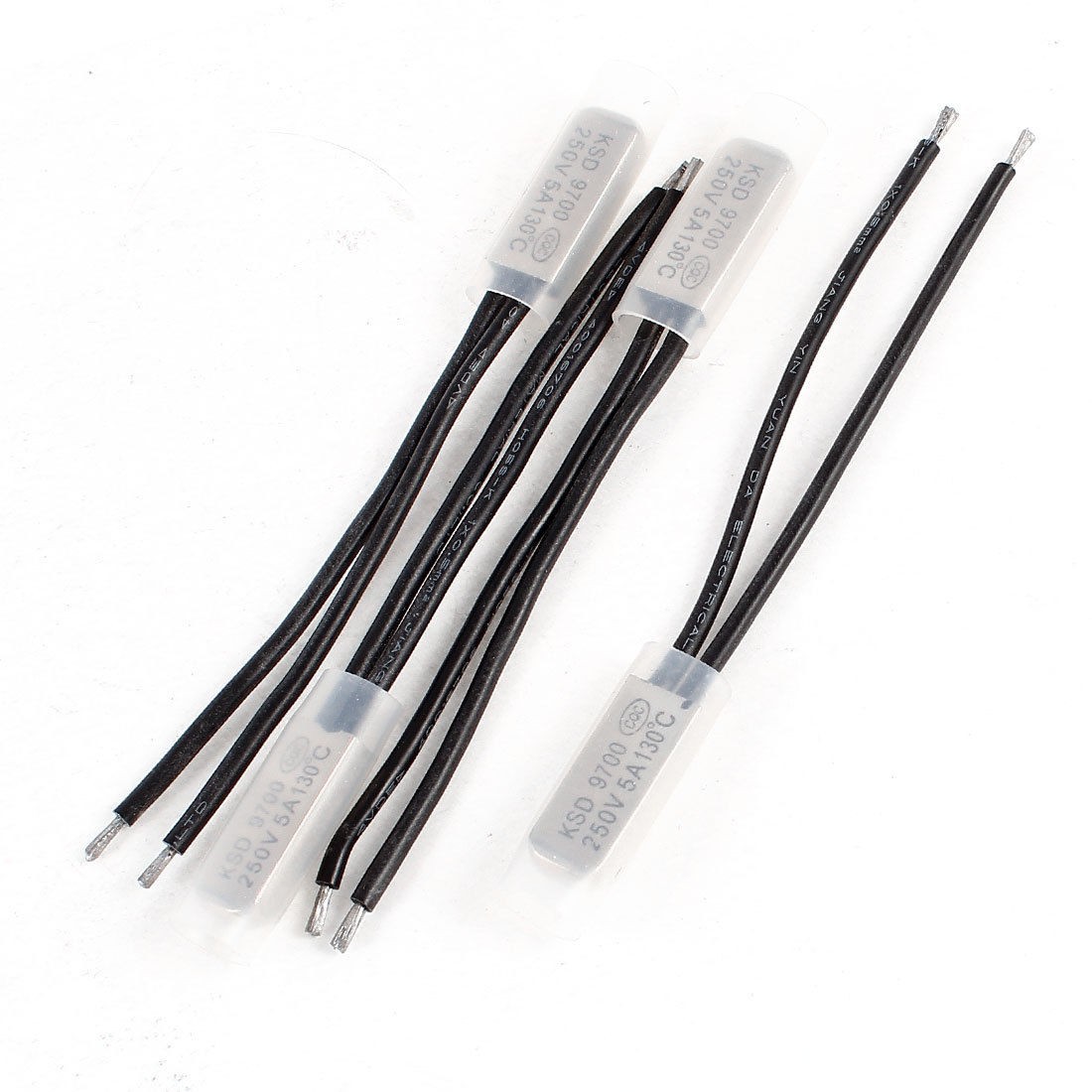 4 Pieces Bimetal Temperature Control Switch Thermostat 130C N.C KSD9700