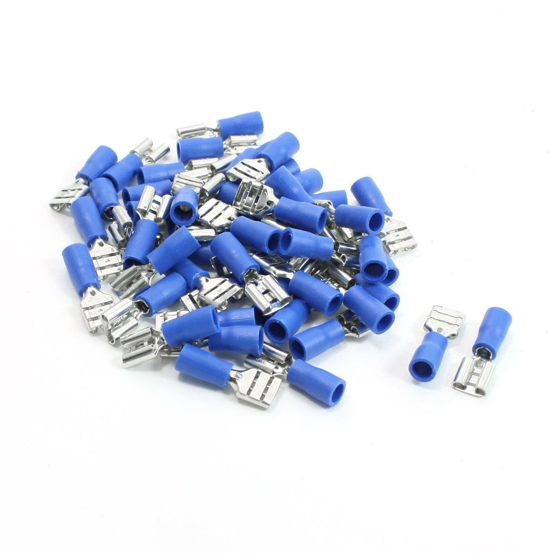 50 Pcs 2.5mm Dia Wire Hole Spade Crimp Terminals Connectors 220VAC 15A