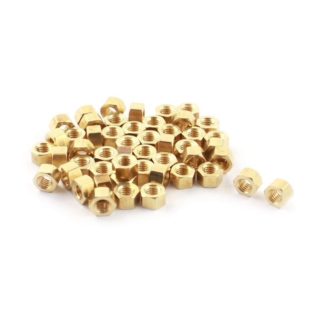 50 Pcs M3 Female Thread Brass Pillar PCB Standoff Hexagonal Spacer 3mm