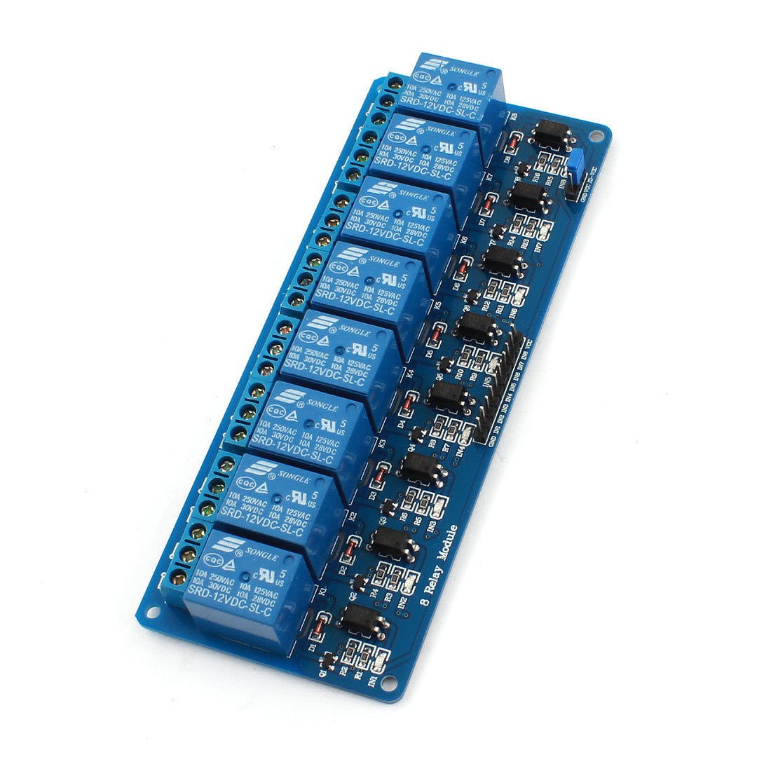 Low Level Trigger Optocoupler Relay Module DC12V 10A 8 Channel for Arduino