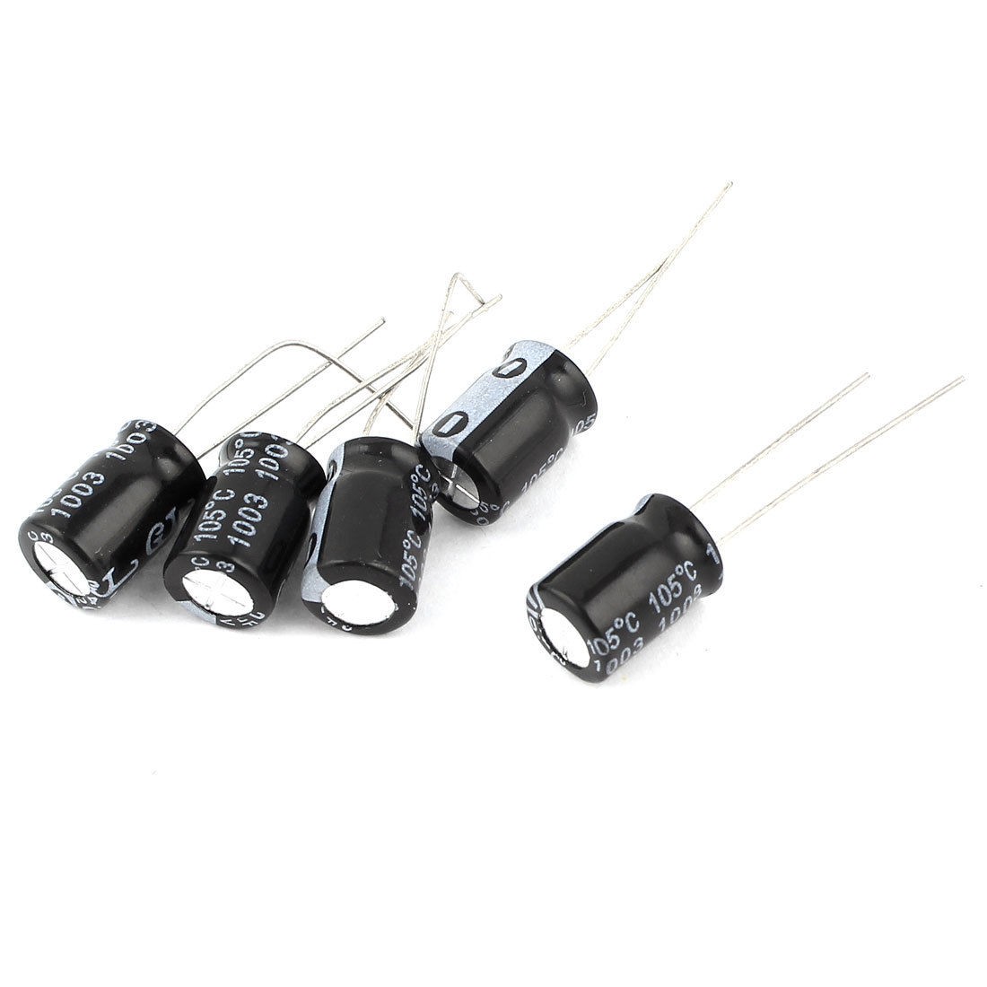 200V 4.7UF 8x12mm Through Hole Radial Lead Electrolytic Capacitor 5pcs