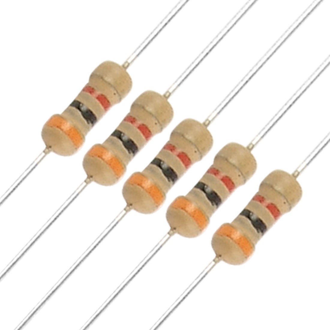 50 x Resistors 3K ohm 1/4W 250V 5% Carbon Film 3KR