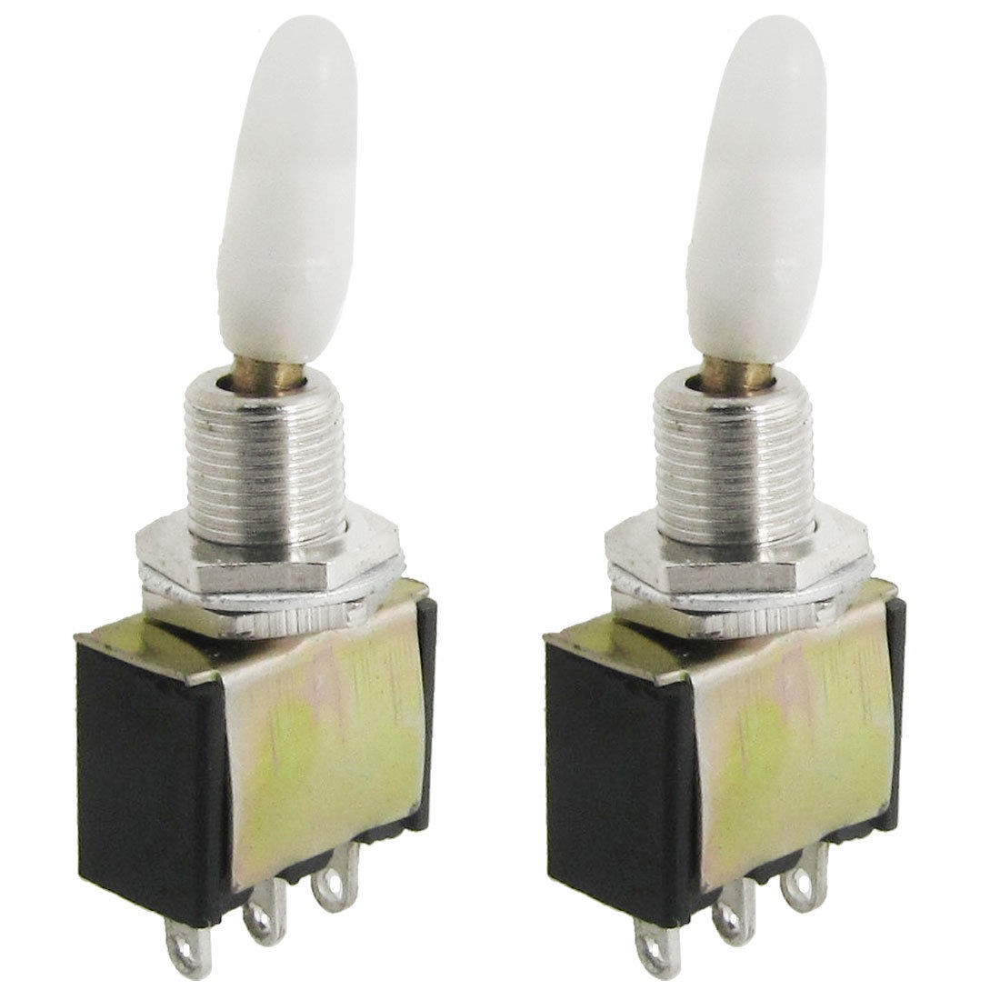 2 Pcs AC 250V 2A Amps ON/ON 2 Position SPDT 3 Pins Toggle Switch Obssc