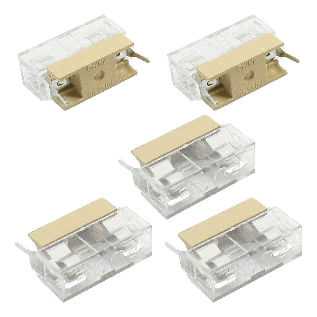 5 Pcs Cover Holder 250V 6A for 5 x 20mm Fuse  26 x 10 x 21mm
