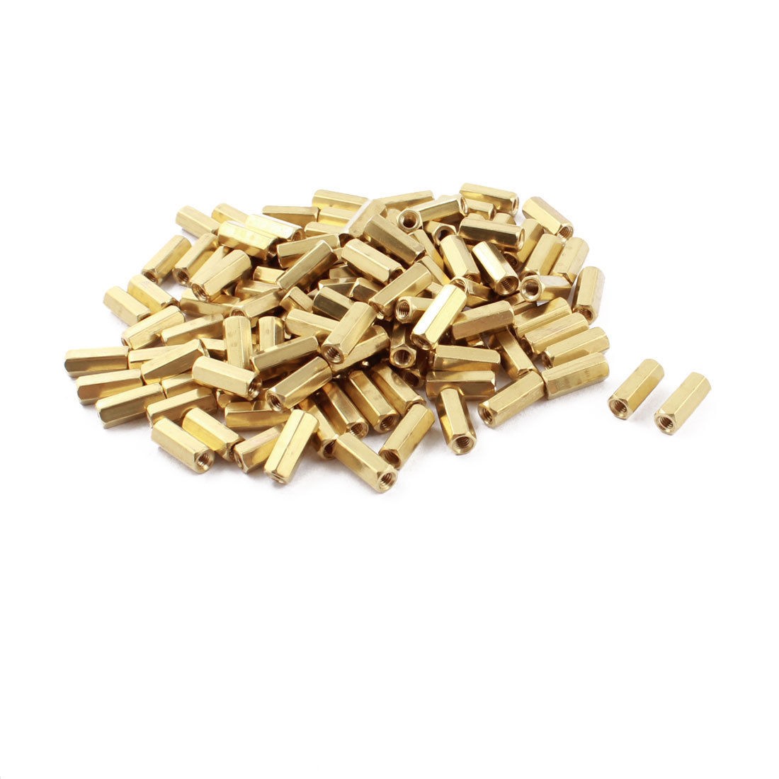 12mm Length M3 Female Thread Dual Ends Brass Hex Standoff Spacer 120Pcs