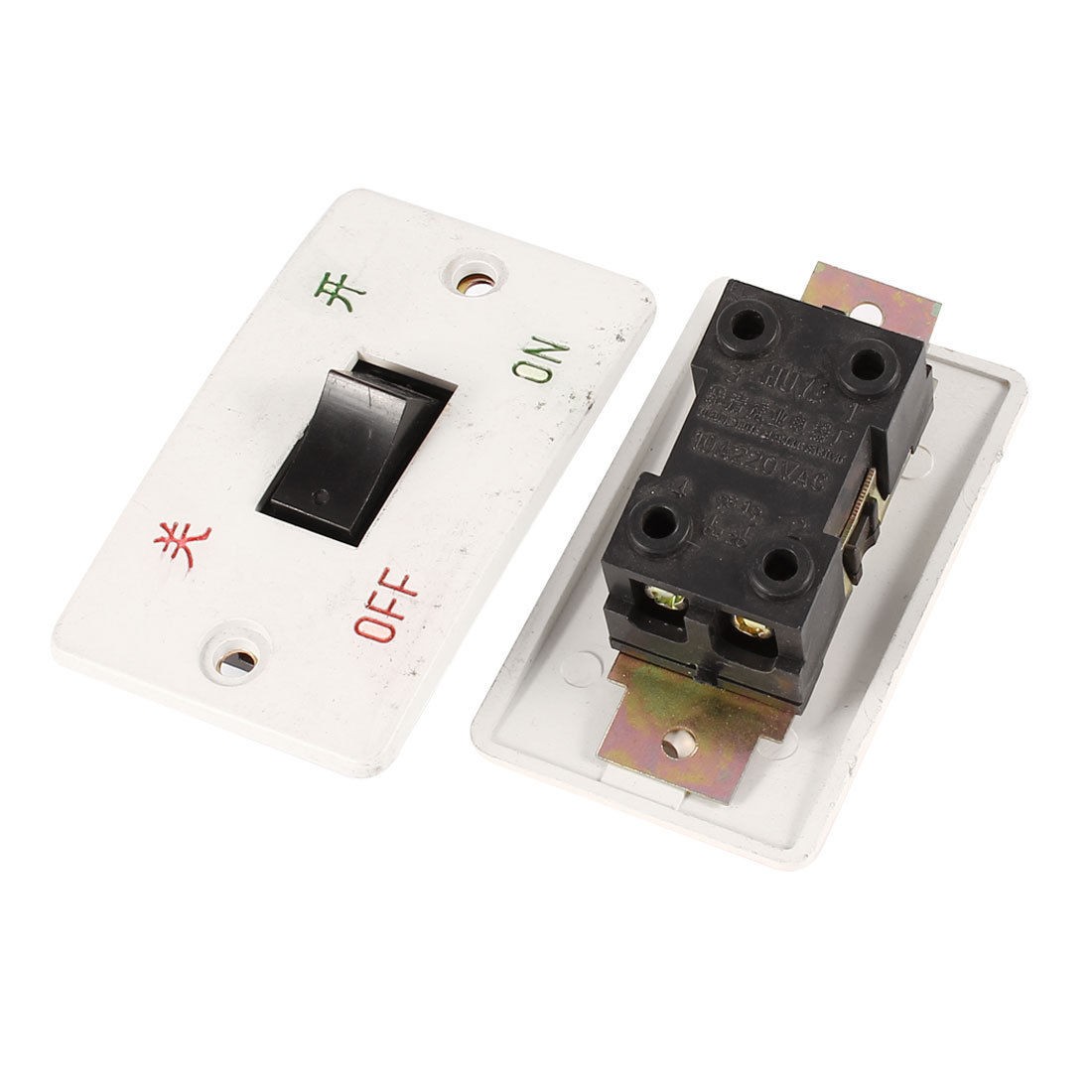 2 Pcs 4 Termitals 2 Phase DPST NO ON/OFF Switch 10A 220V AC for Grinding Machine