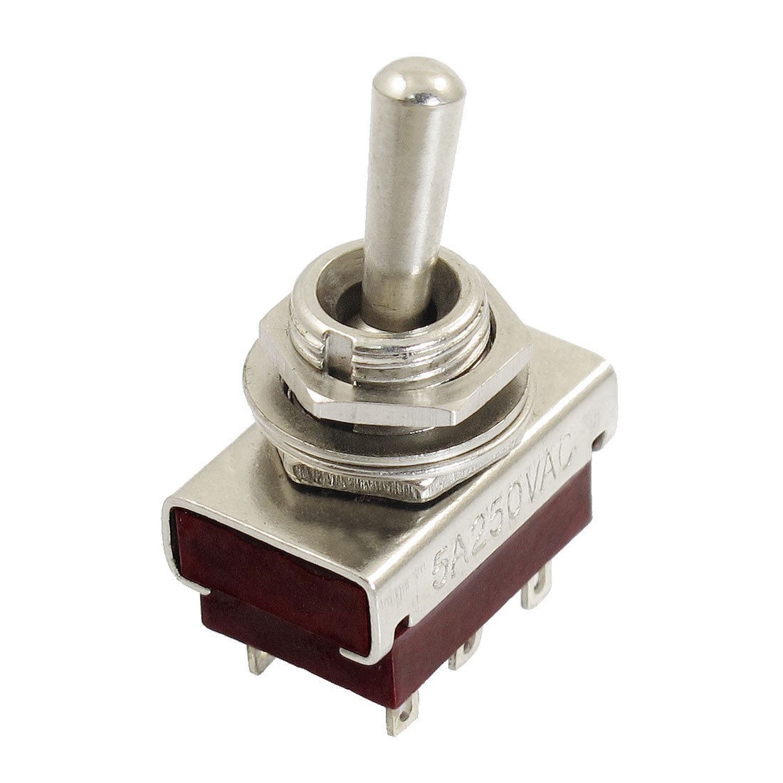 AC 250V 5A 6 Terminals On-On 2 Position DPDT Toggle Switch