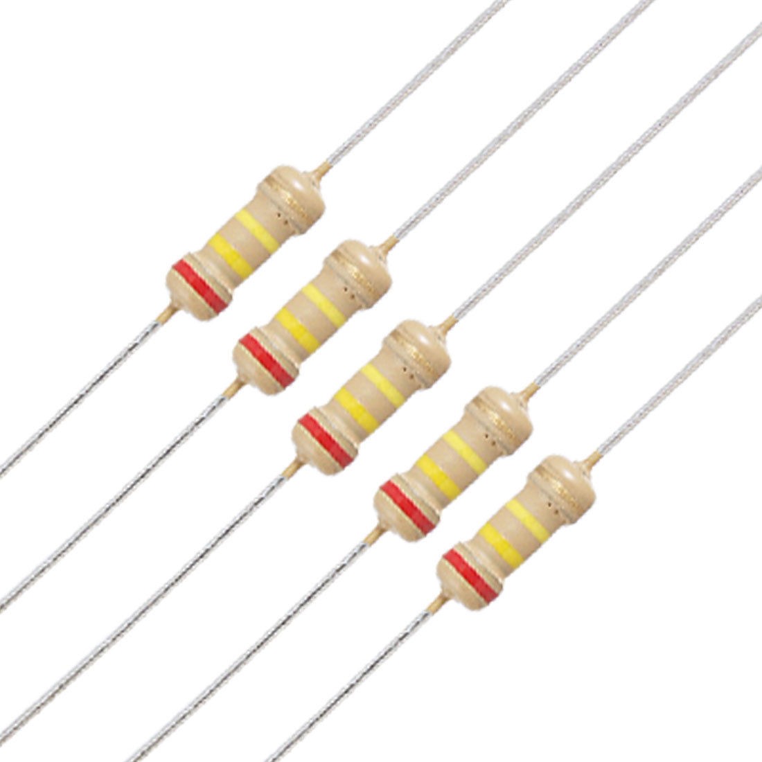 100 x 1/4W 250V 240K OHM Axial Lead Carbon Film Resistor