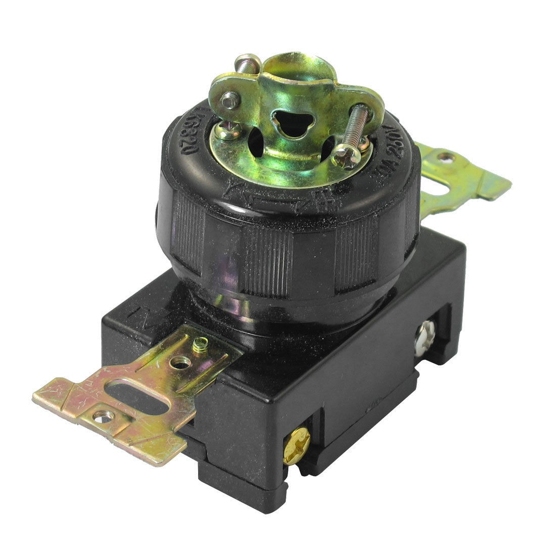 250V 20A Water Resistant Power Connector Locking 3 Pin Plug w Socket