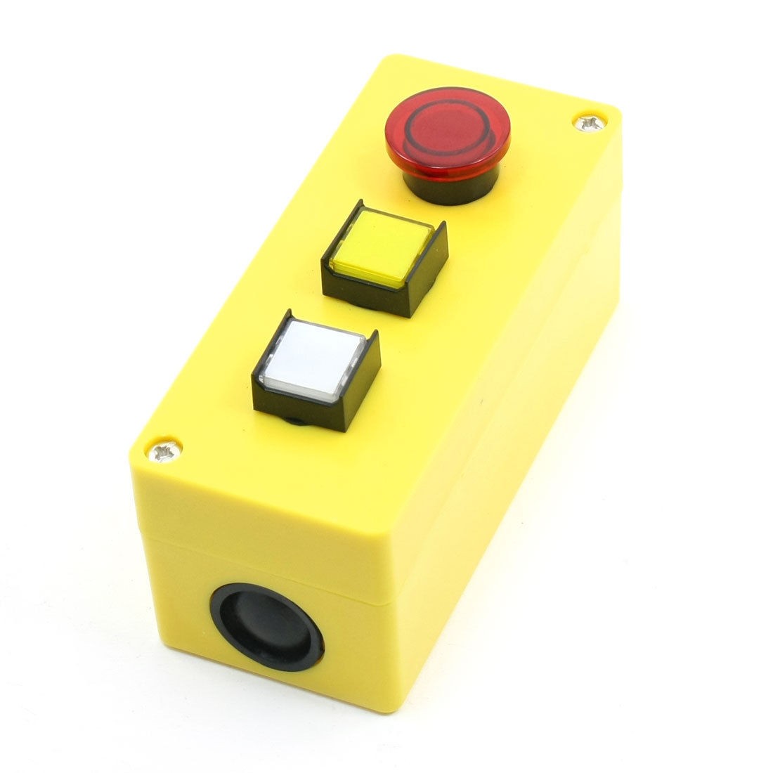 5A 250VAC SPDT White Yellow Button Red Momentary Mushroom Head Button Station
