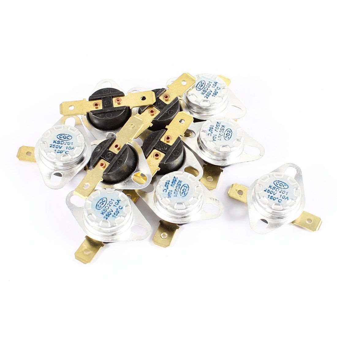 10 Pcs KSD201 250V 10A 150 Celsius Normal Close Temperature Controlled Switch