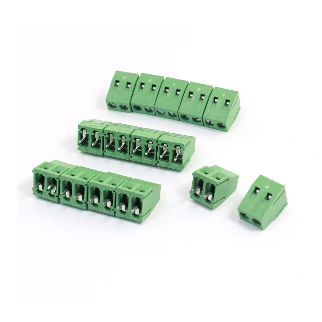 15pcs 128 2P 2position 2pin 5mm Pitch Screw Terminal Block 300V 10A