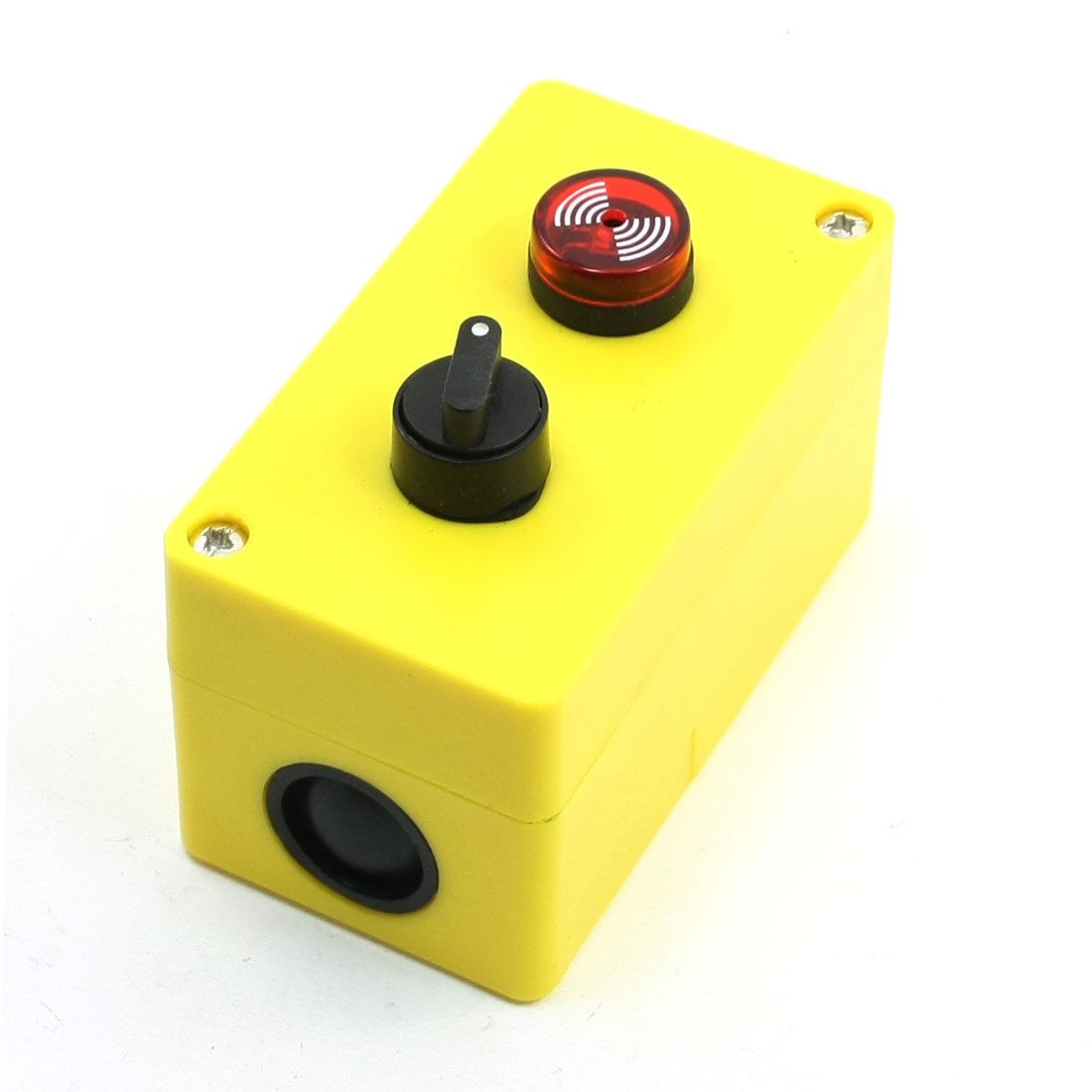 5A 250VAC SPDT Black Rotary Cam Red Buzzer Push Button Station