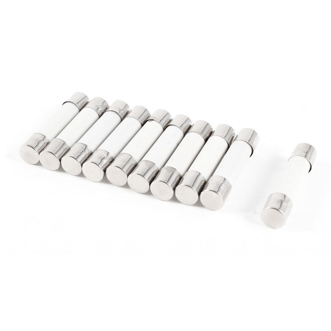 10 Pcs 250V 20A 6x30mm Cylindrical Ceramic Tube Fuses Link