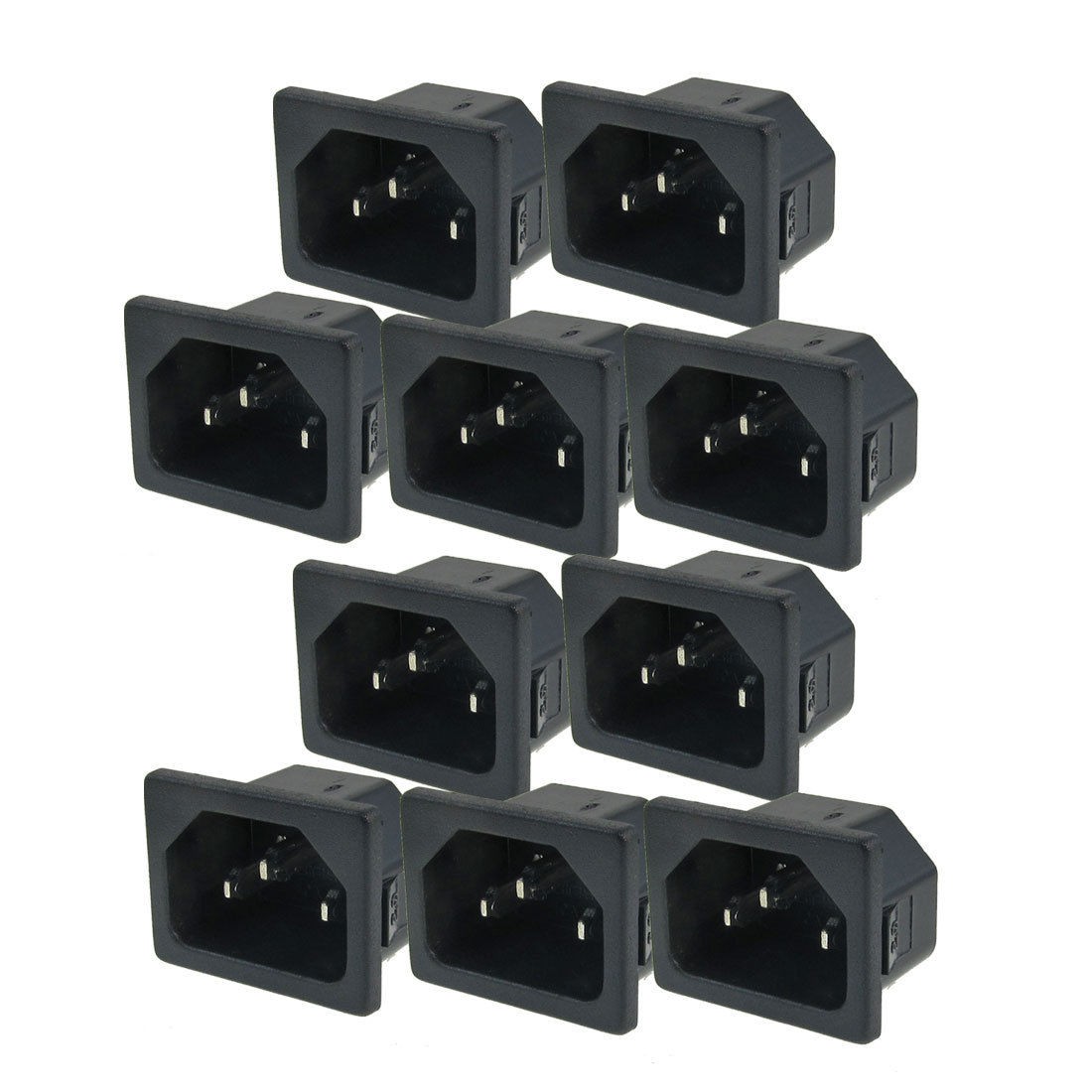 10 Pcs Plastic Housing Electrical Cooker C14 Power Plug 250V 10A