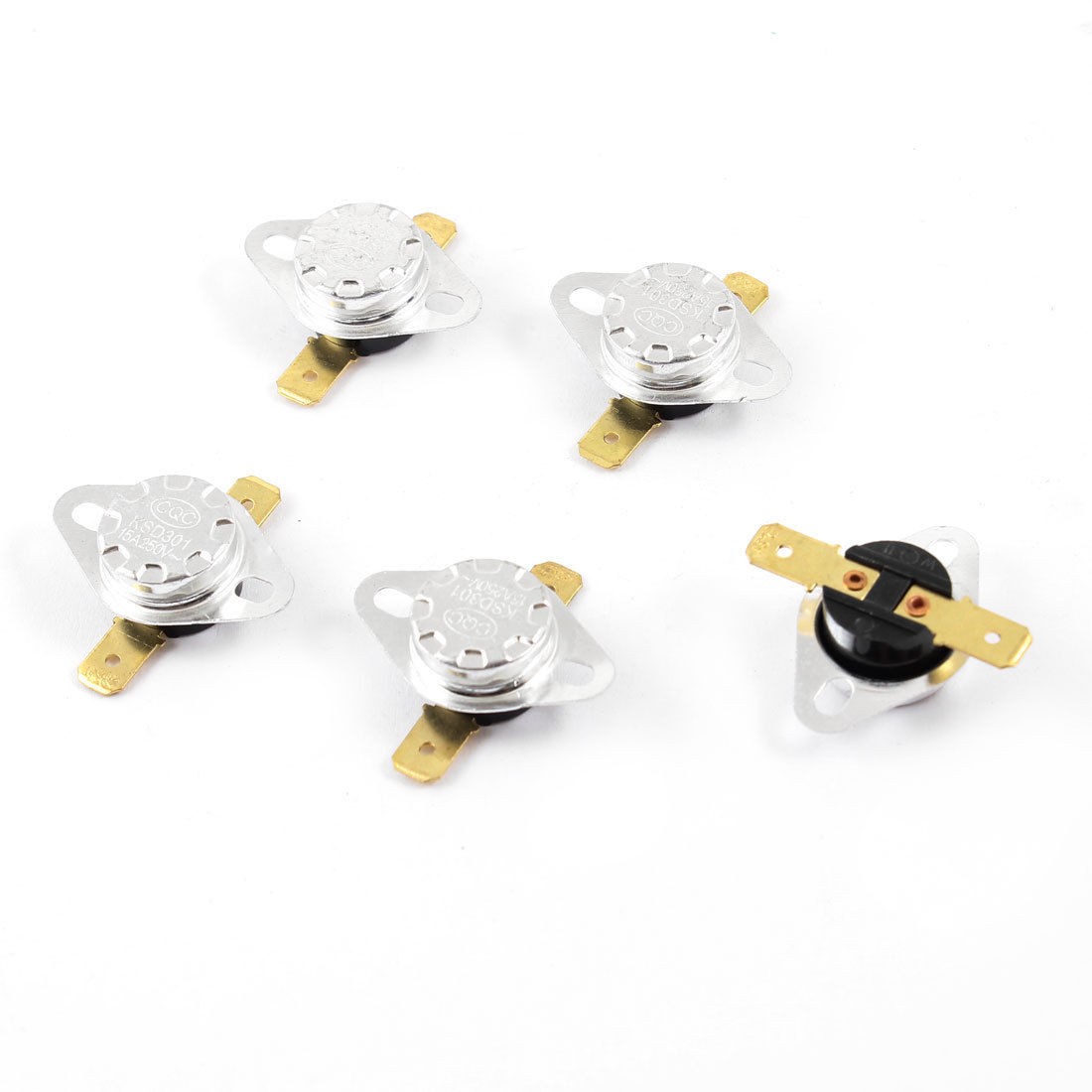 5Pcs KSD301 55C Temperature Control Thermal Thermostat Protector AC 250V 15A