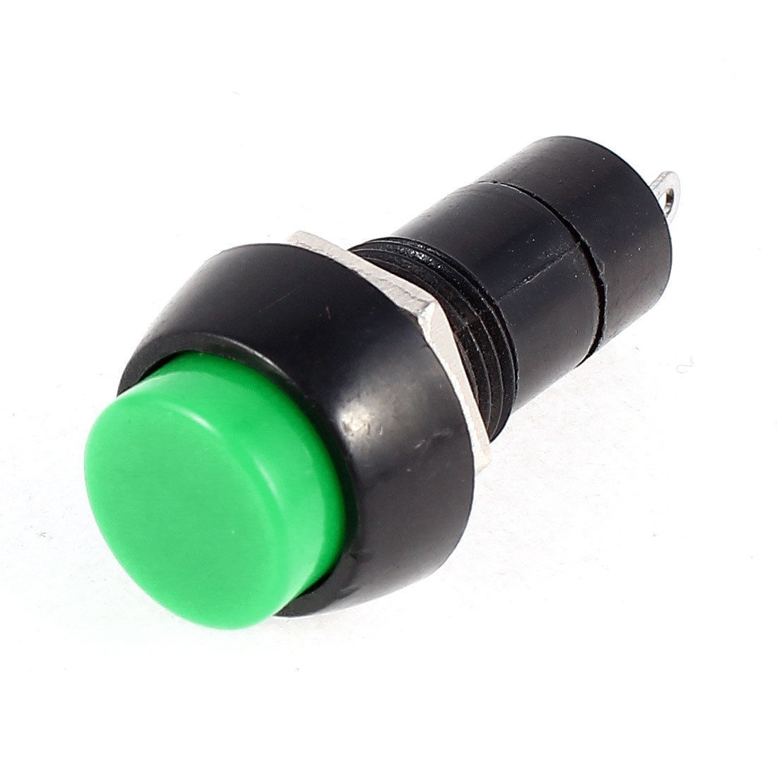 Momentary SPST ON/Off Green Round Cap Push Button Switch AC 250V 3A