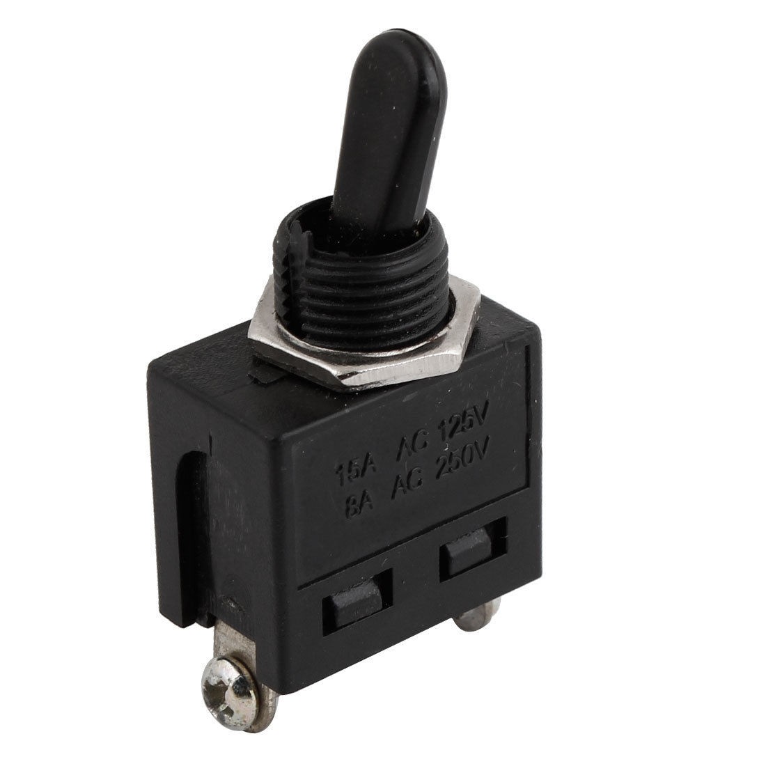 AC250V 8A Single Pole Single Throw NO 2 Positions Locking Toggle Switch