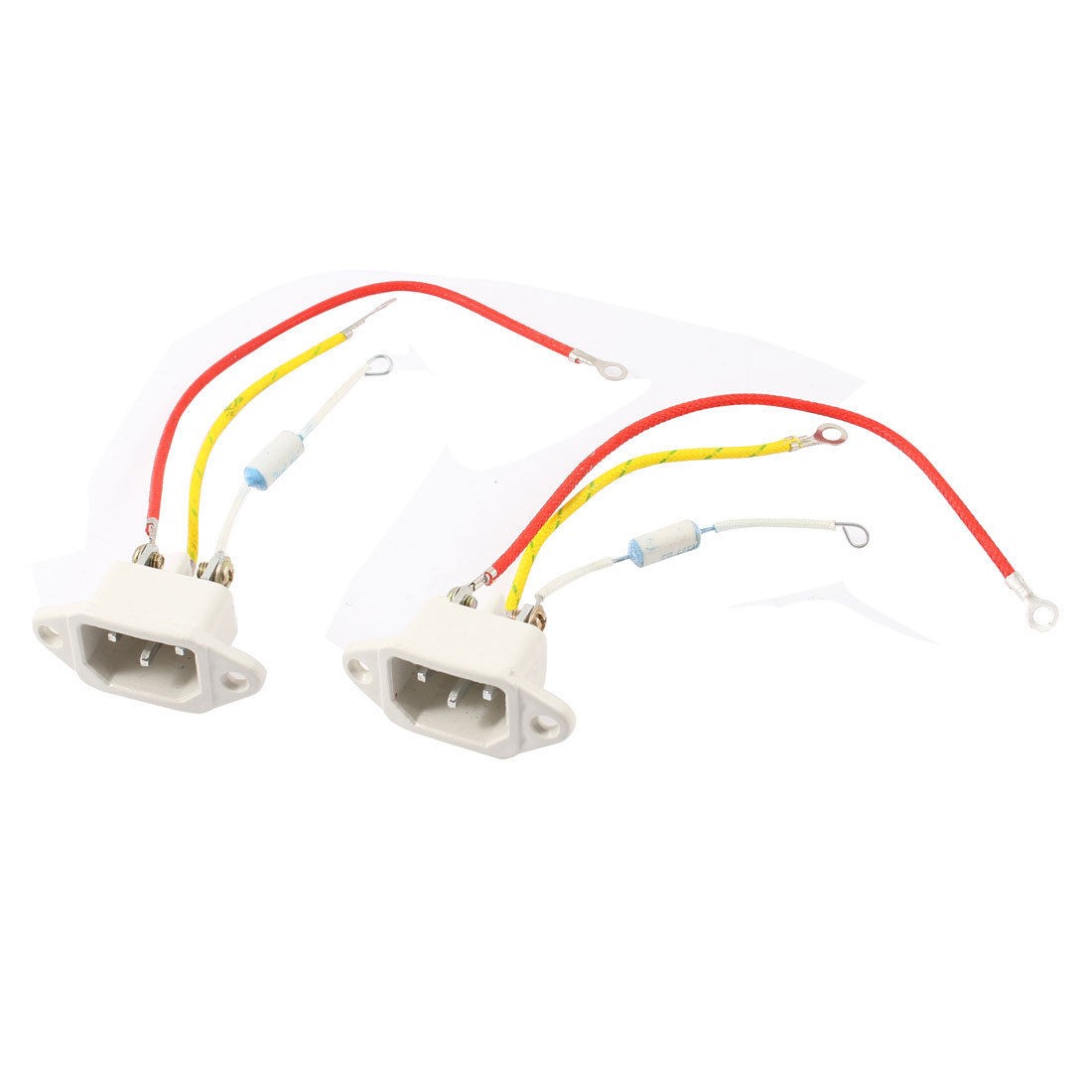 2 Pcs IEC320 C14 Rice Cooker Adapter Plug w 20A 185 Celsius Fuse Protector