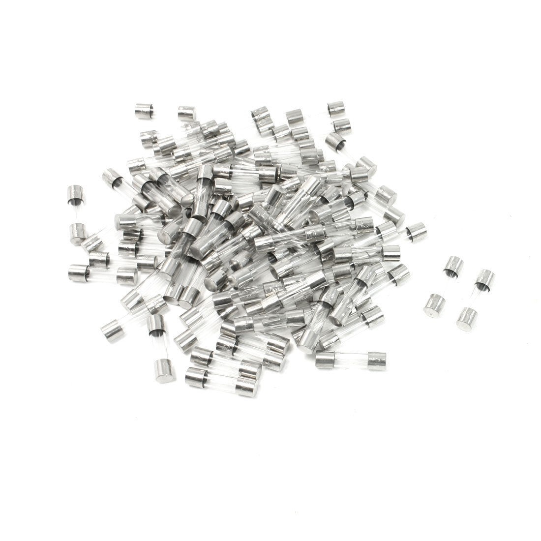2A 250V Fast Blow Acting 5x20mm Glass Tube Fuses 100 Pcs