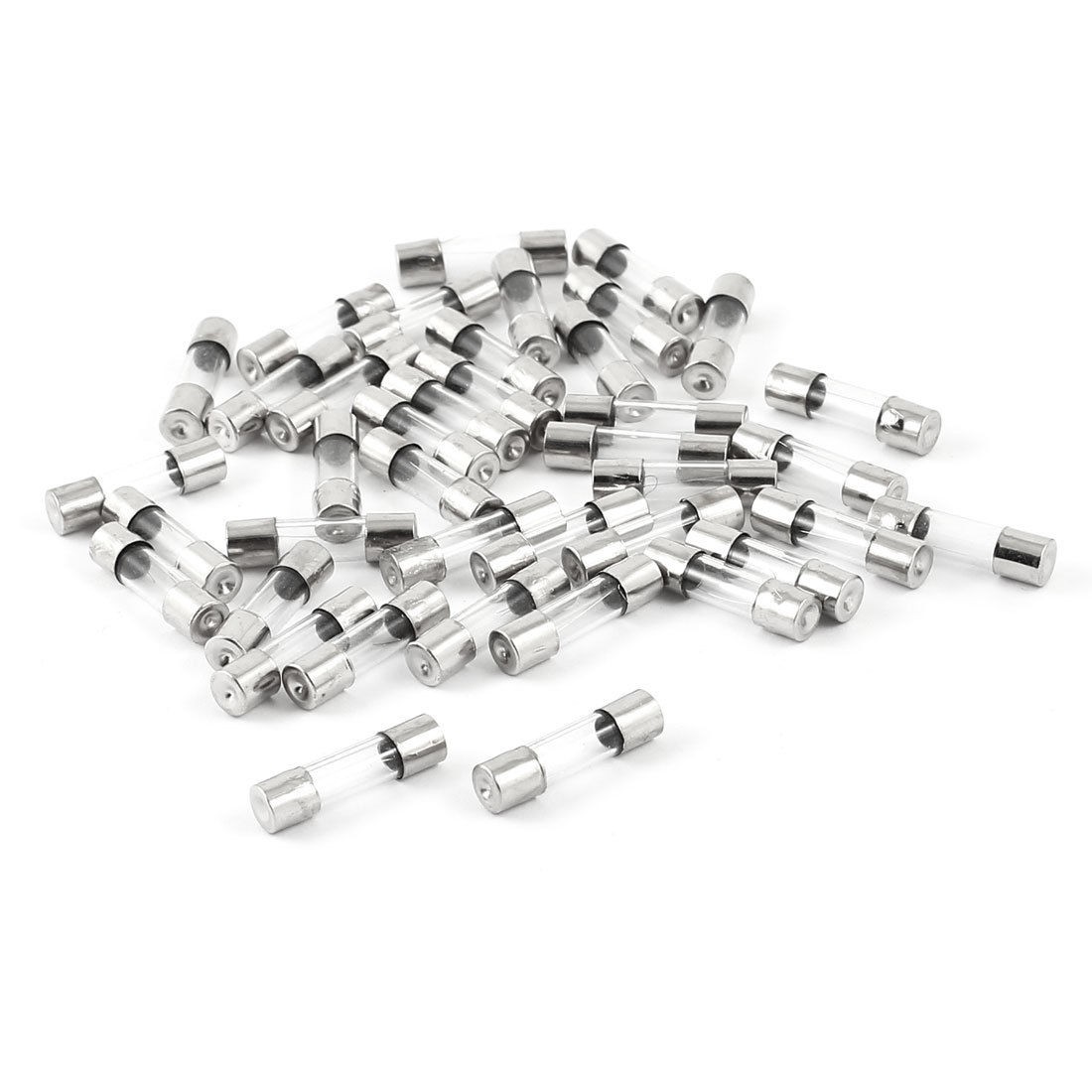 40pcs 5x20mm Fast Acting Type Glass Tube Fuses 0.5Amp AC 250V