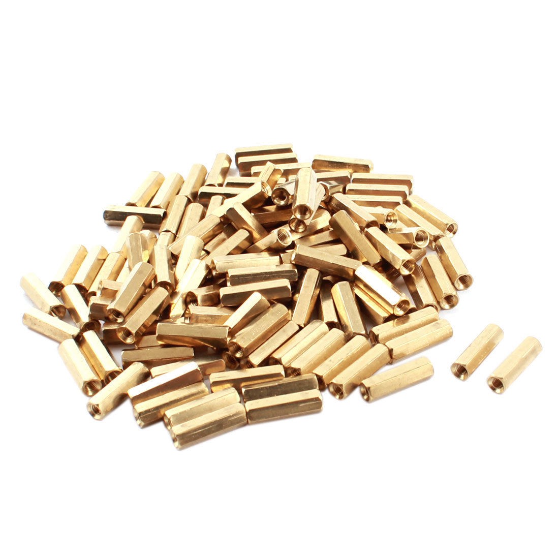 120 Pcs M3 Female Thread Dual Ends Brass PCB Standoff Spacer 16mm Length