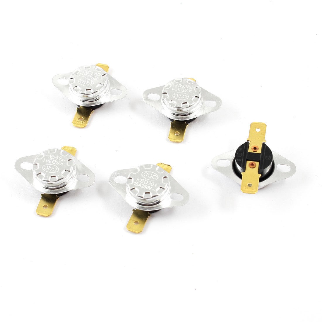 5Pcs KSD301 65C Temperature Control Thermal Thermostat Protector AC 250V 15A