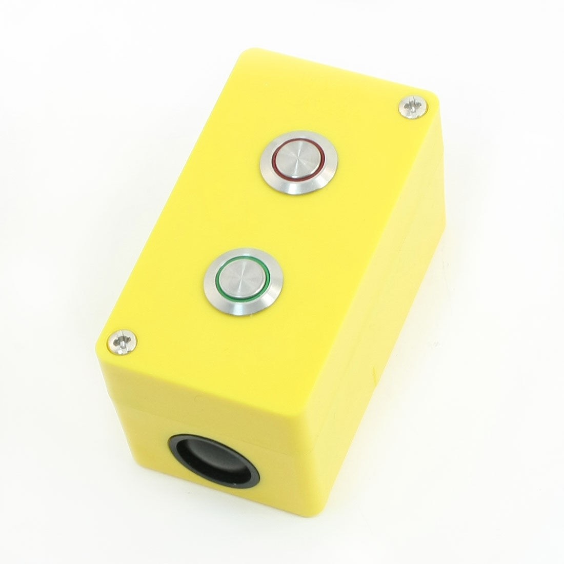 Rewirable Green Red Light SPDT Momentary Metal Push Button Station 3A 250V AC