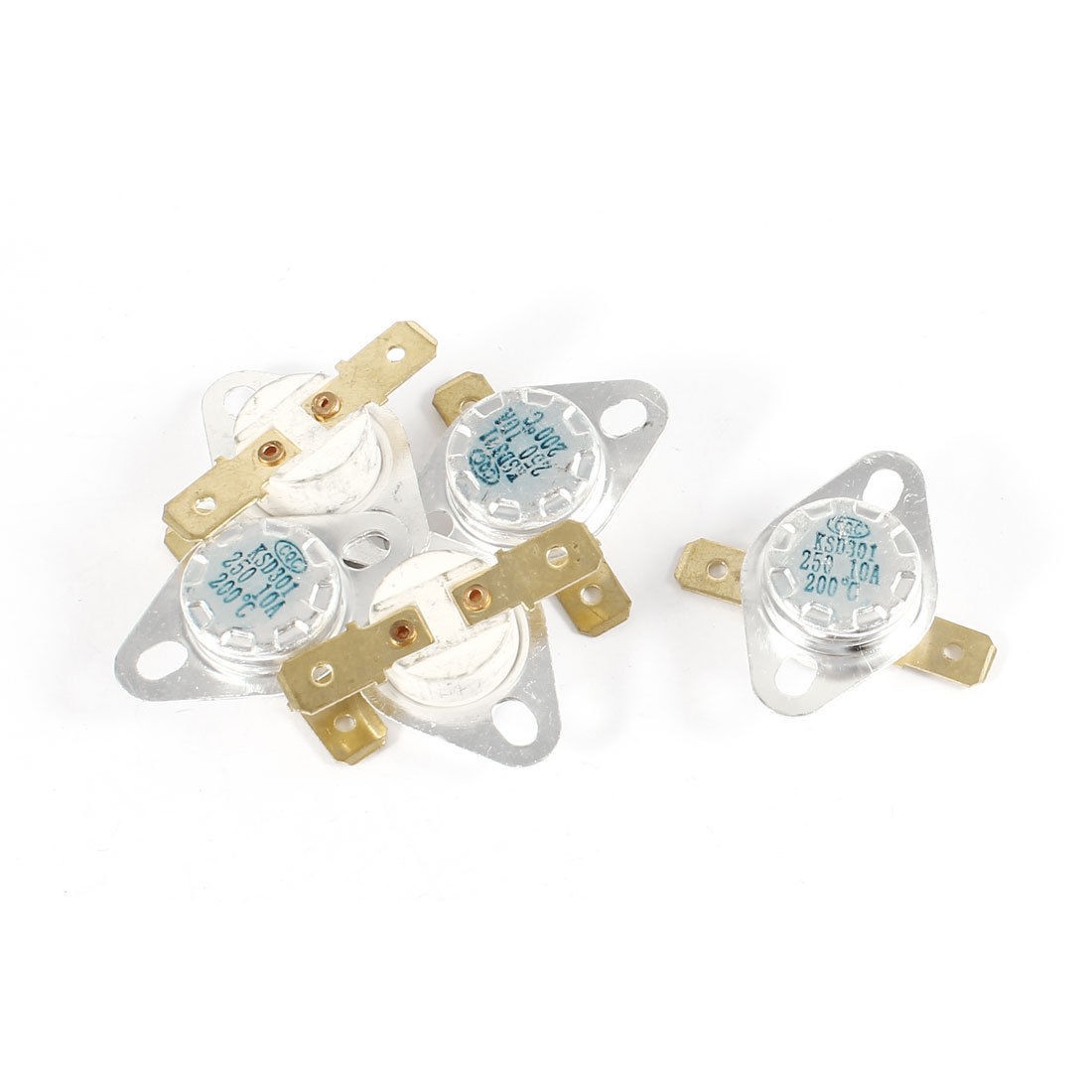 5PCS KSD301 250V 10A 200 Celsius Normal Close Temperature Controlled Switch