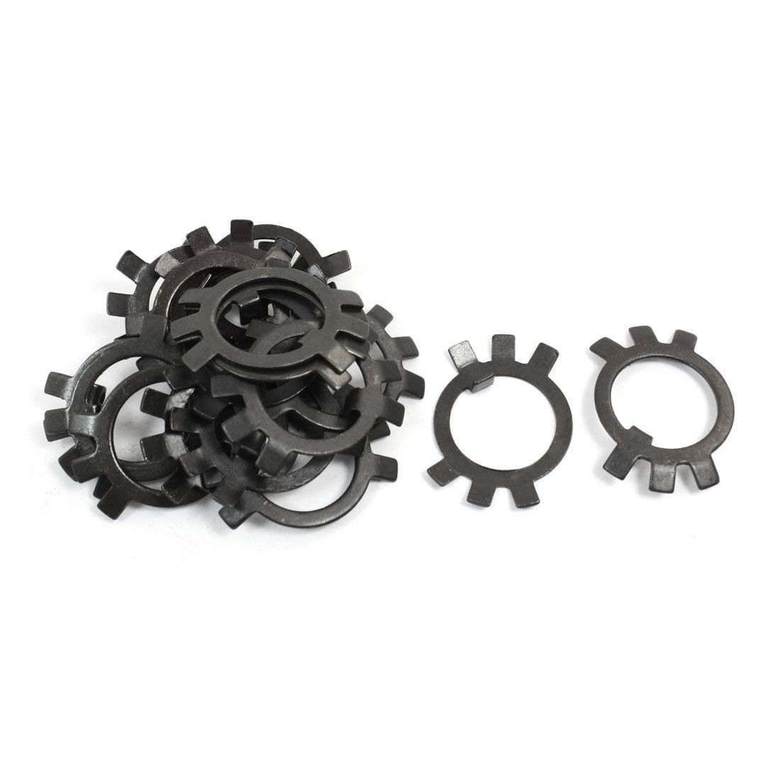 20 Pcs Black Metal 20mm Inside Dia Shaft Rod Locking Washer
