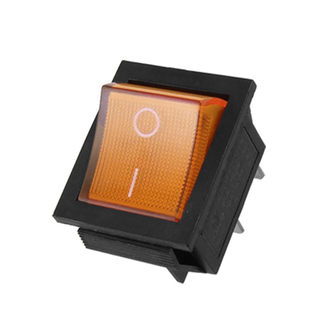 Orange Light 4 Pin DPST ON/OFF Snap in Boat Rocker Switch 15A 250V AC 29x1mm